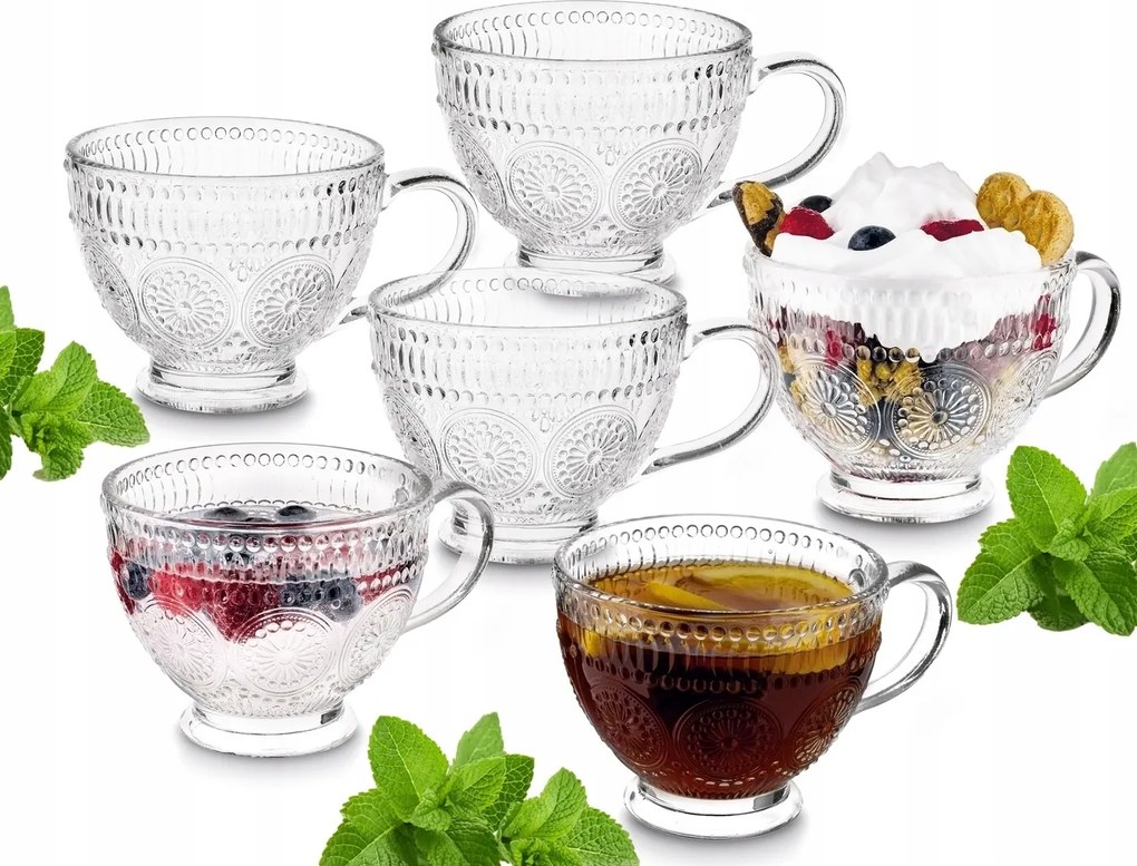 6x Bögre Csésze pohár 400 ml tea kávé latte desszertek ajándékok