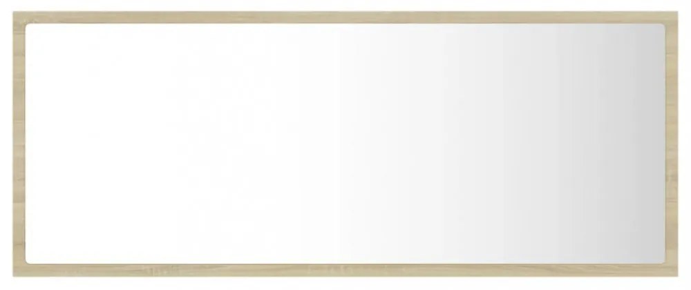 sonoma tölgy akril LED-es fürdőszobai tükör 100x8,5x37 cm