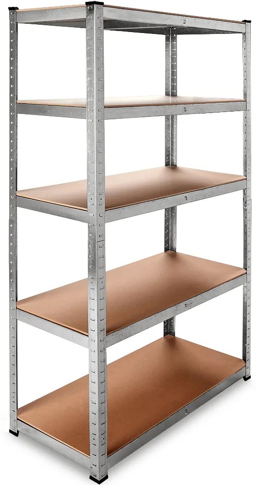 monzana® 2 db 180x90x40 cm-es polcból álló készlet - ezüst színű