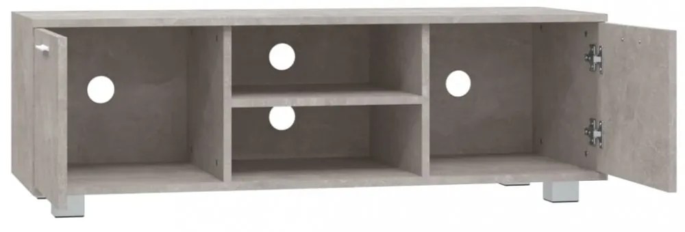 betonszürke szerelt fa TV-szekrény 120 x 34,5 x 35 cm