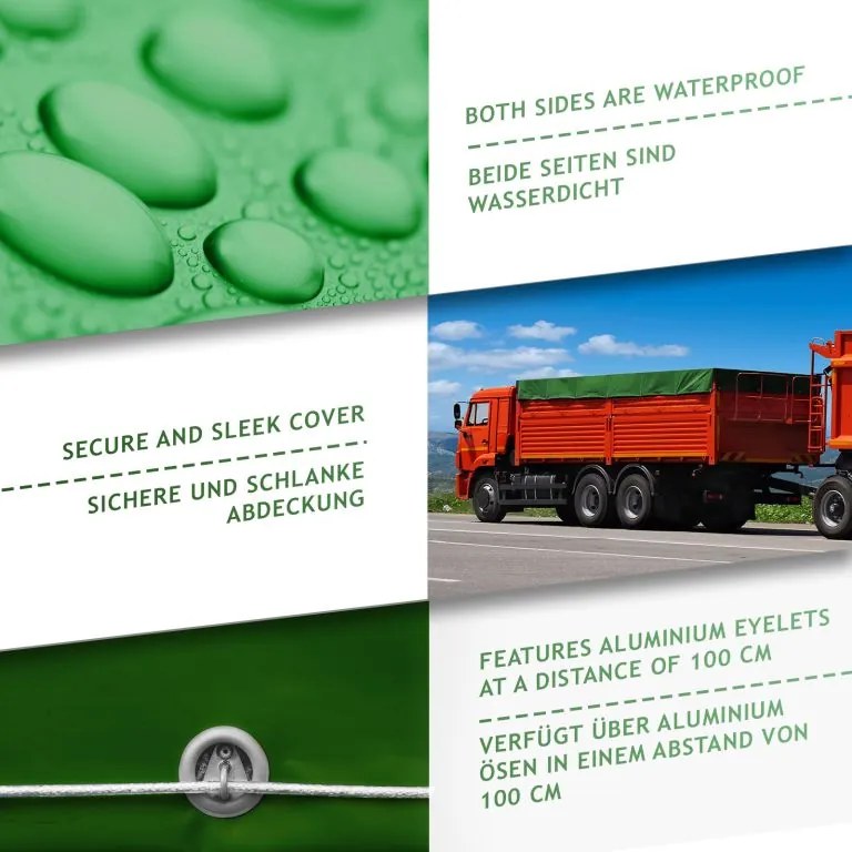 JAGO Ponyvaponyva 650 g/m² alumínium háló 3 x 6 m zöld