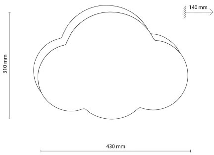 Brilagi - Gyermek mennyezeti lámpa NIMBUS MINI 2xE27/15W/230V 31x43 cm rózsaszín