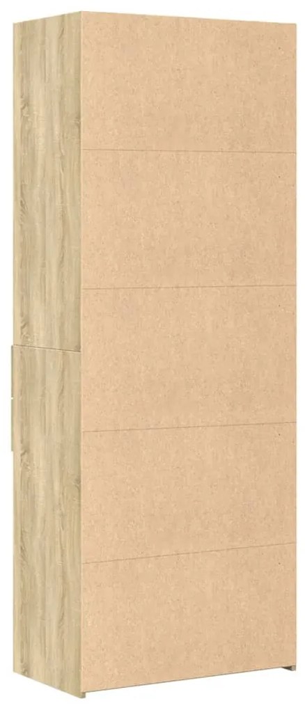 sonoma tölgy színű szerelt fa magasszekrény 70 x 42,5 x 185 cm
