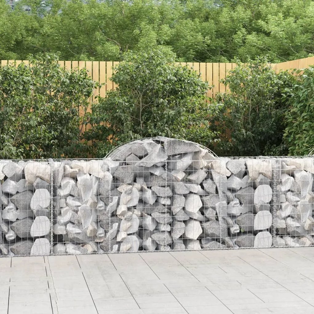 25 db íves horganyzott vas gabion kosár 200x50x80/100 cm