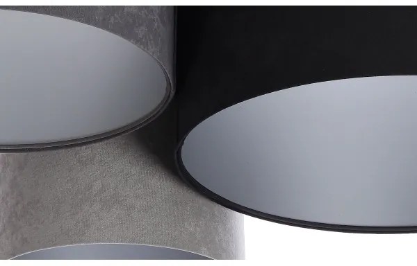 Mennyezeti lámpa SPACE 3xE27/60W/230V szürke/fekete/ezüst