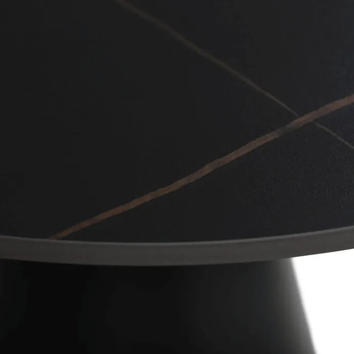 Dohányzóasztal 70×70×40,5 cm, Kerámia Márvány. CT-F4118 BK