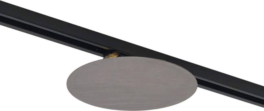 Modern, ágyúszürke mennyezeti lámpa sínrendszerhez, 1 fázisú, 2-lámpás - Iconic Pulley