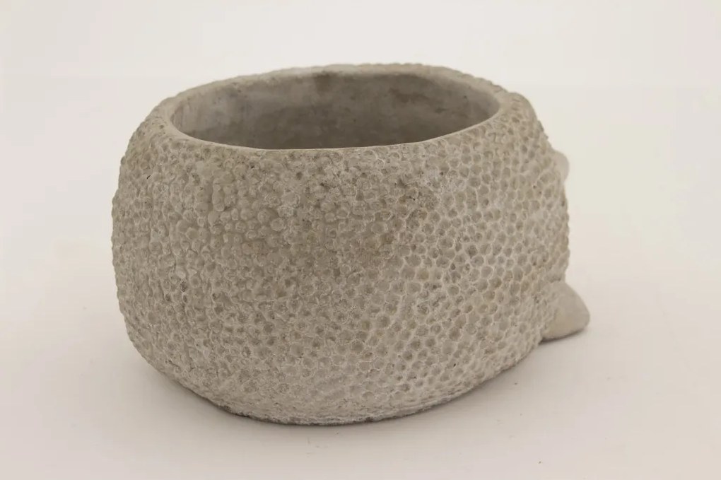 Cyrus design szürke süni formájú virágtartó kaspó 8,5x18,5x14cm