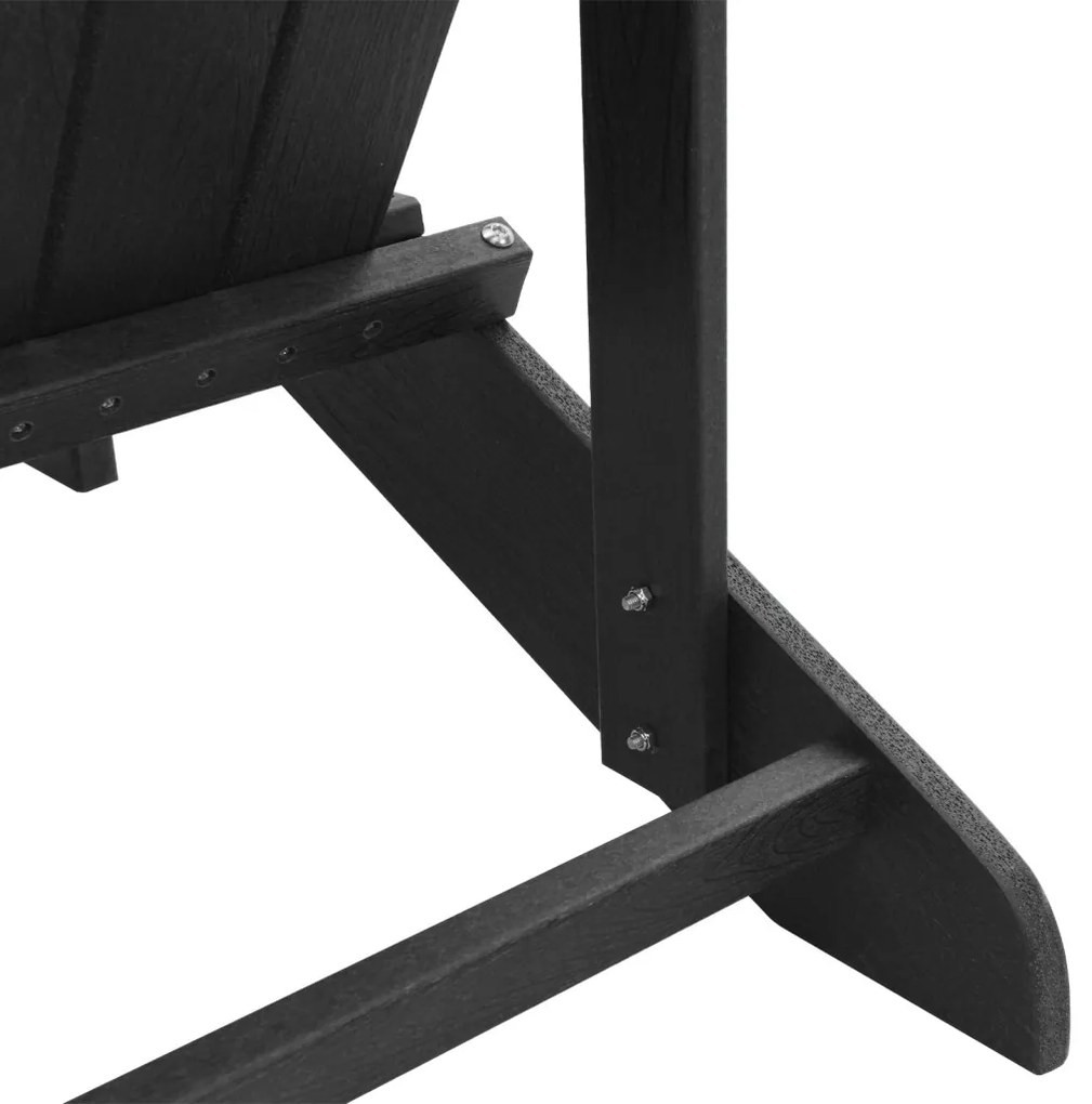 Adirondack szék fekete 74x82x91 cm HDPE