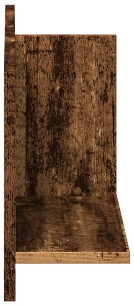 antik fa színű szerelt fa faliszekrény 70 x 16,5 x 30 cm