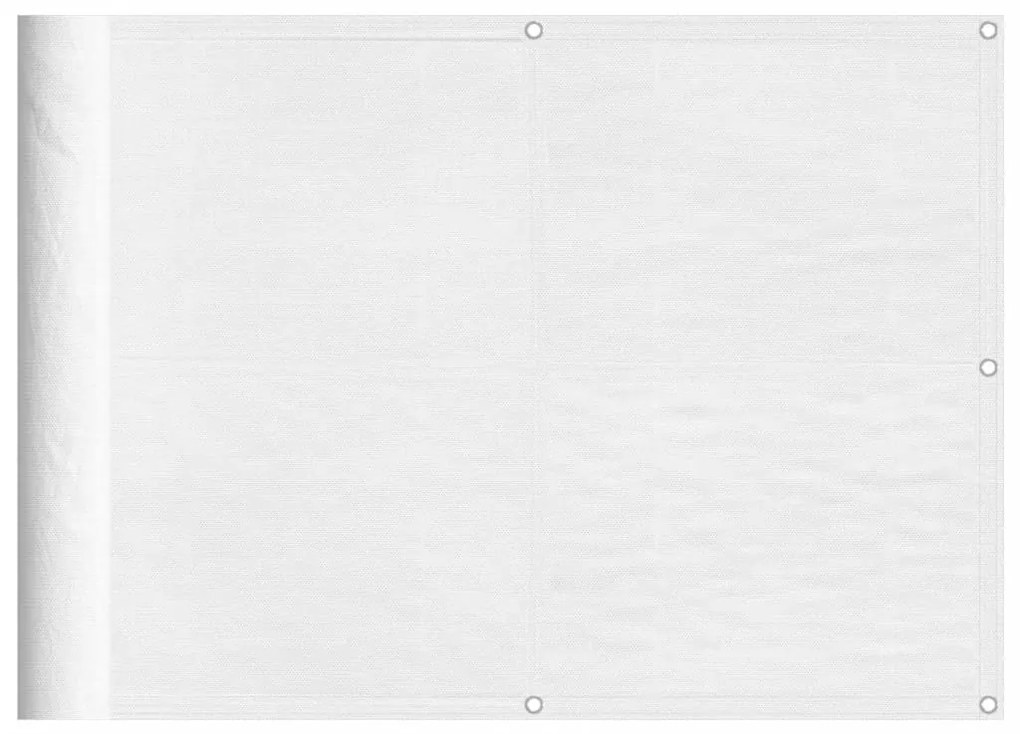 fehér 100% oxford poliészter erkélyparaván 75 x 800 cm