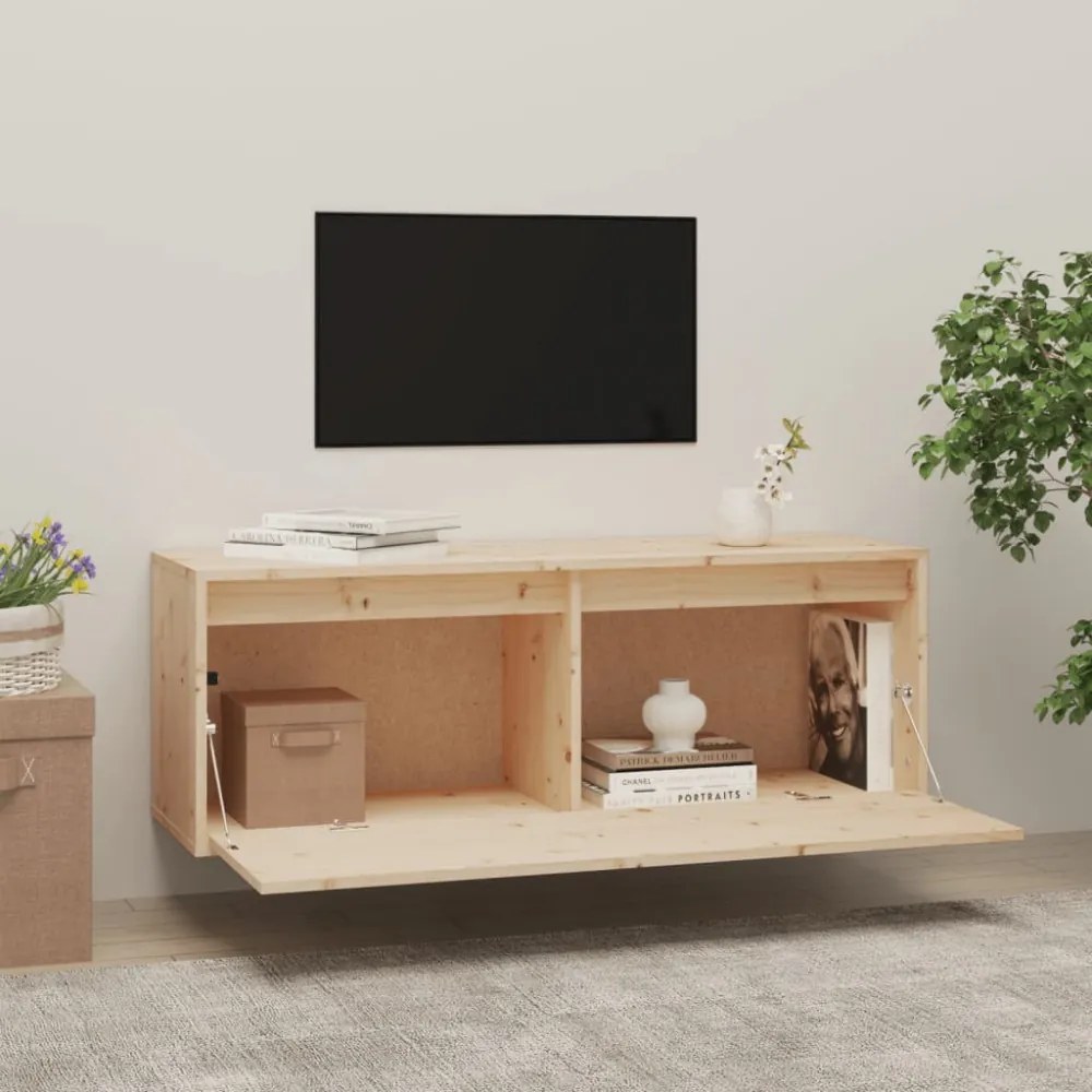 tömör fenyőfa faliszekrény 100 x 30 x 35 cm