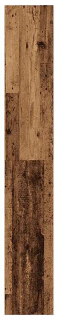 antik fa színű szerelt fa könyvespolc 40 x 30 x 189 cm