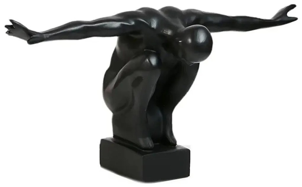 Asztali dekoráció 25x41x20 cm gyanta/fekete