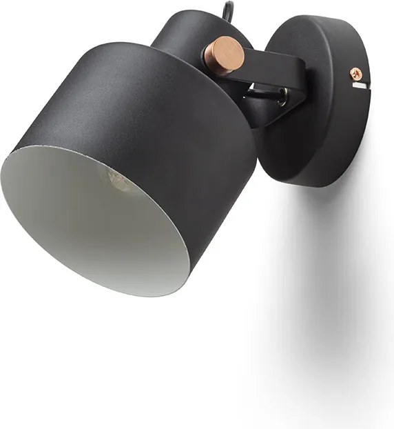 RENDL CELEIA felületre szerelhető matt fekete szálcsiszolt réz 230V LED E27 11W