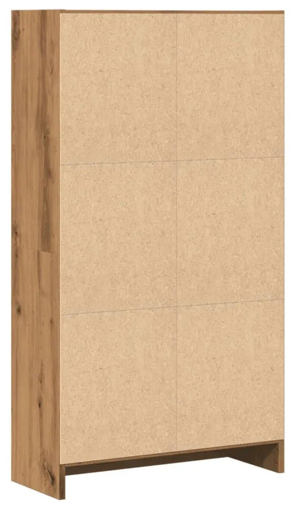 kézműves tölgy szerelt fa könyvespolc 60 x 24 x 109 cm