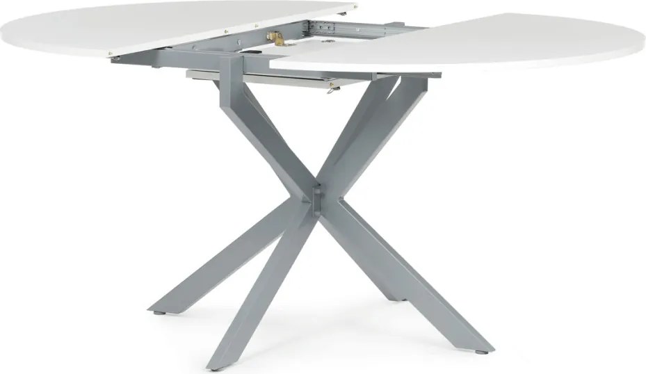 Étkezőasztal bővíthető 120–160 × 120 cm melamin fehér WT
