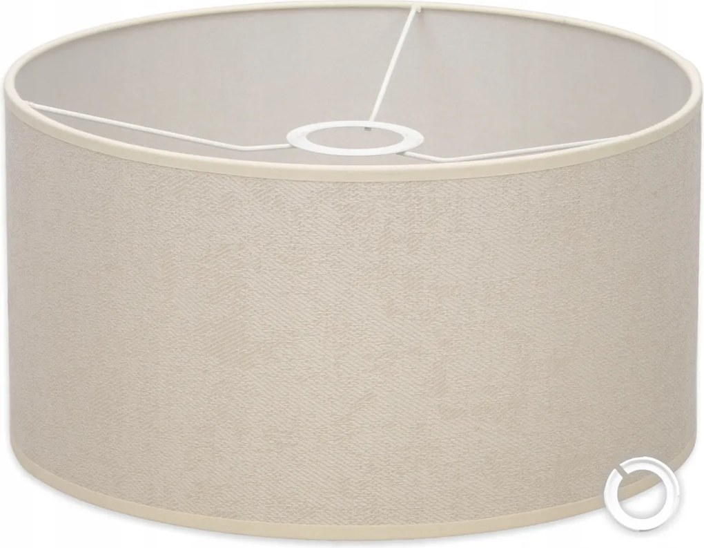 Tartós fényes lámpabúra Bézs 35/20 cm Lámpaernyő Henger állólámpákhoz