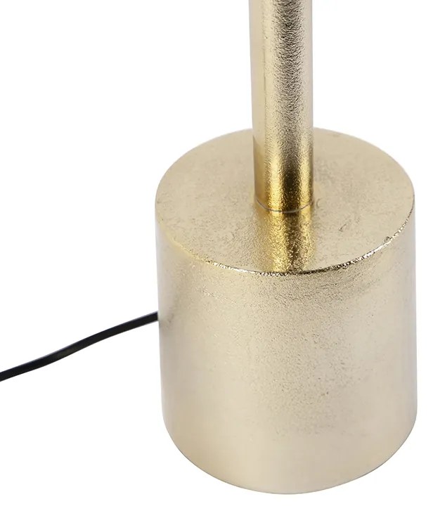 Art Deco asztali lámpa arany bársony búrával, rózsaszín, 50 cm - Diverso