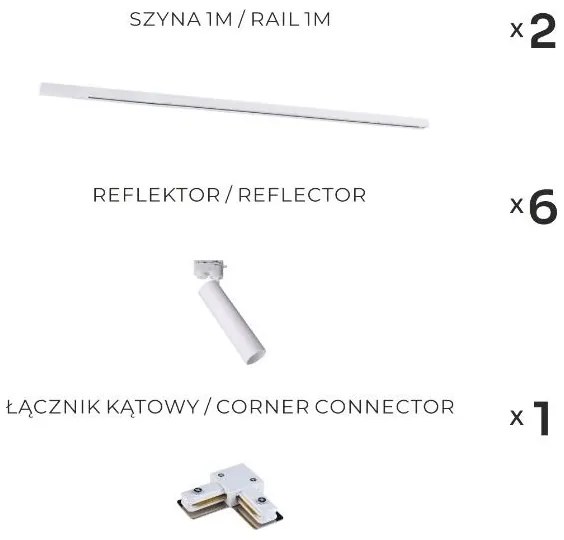 Zuma Line 3578 - LULU sínrendszeres spotlámpa 6xGU10/35W/230V, fehér