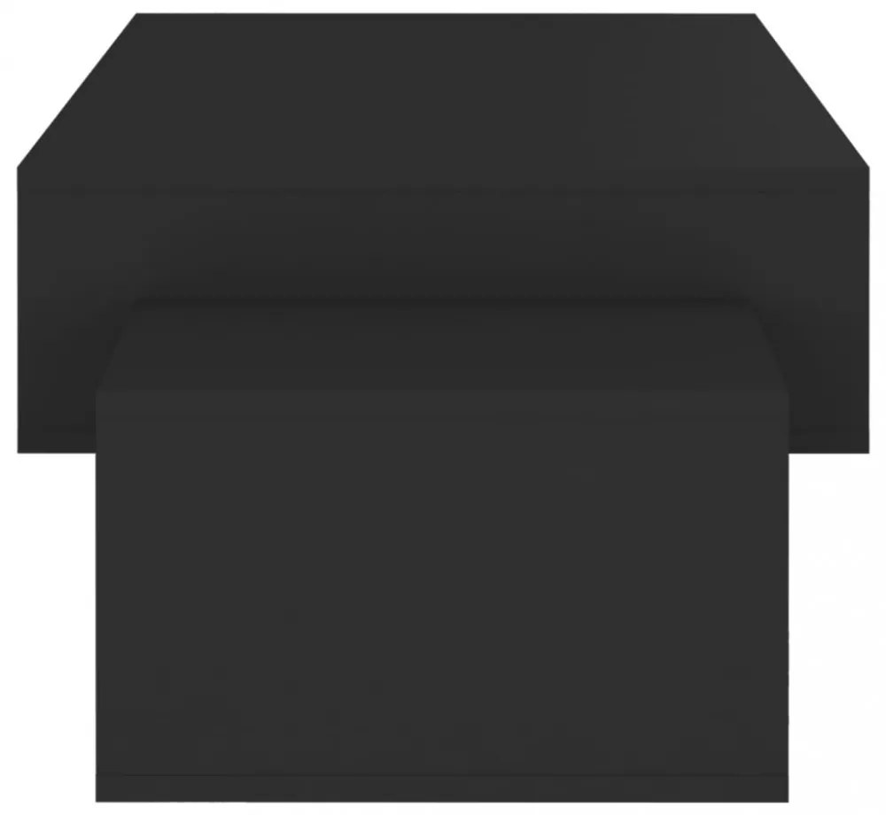 fekete szerelt fa dohányzóasztal 105 x 55 x 32 cm