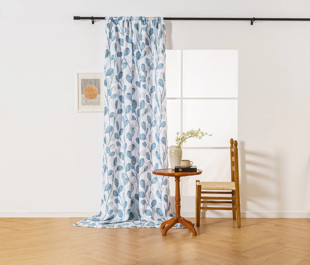 VIENTE mintás dizájnfüggöny 140x270 cm Felfüggesztés: Hullámos sínszalag