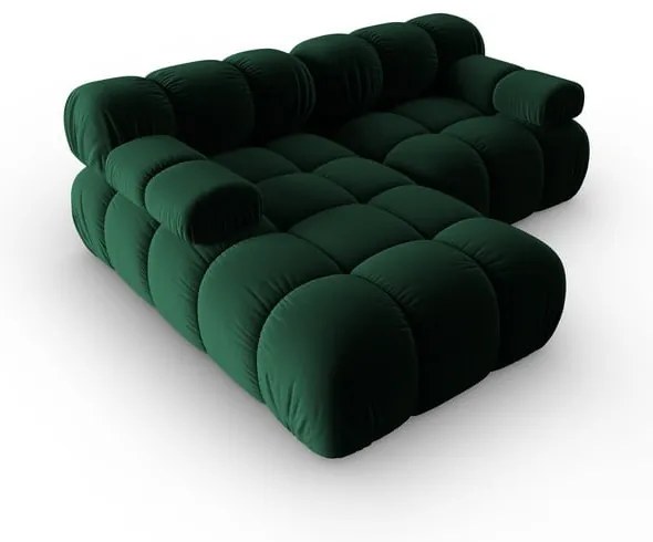 Zöld bársony kanapé 191 cm Bellis – Micadoni Home