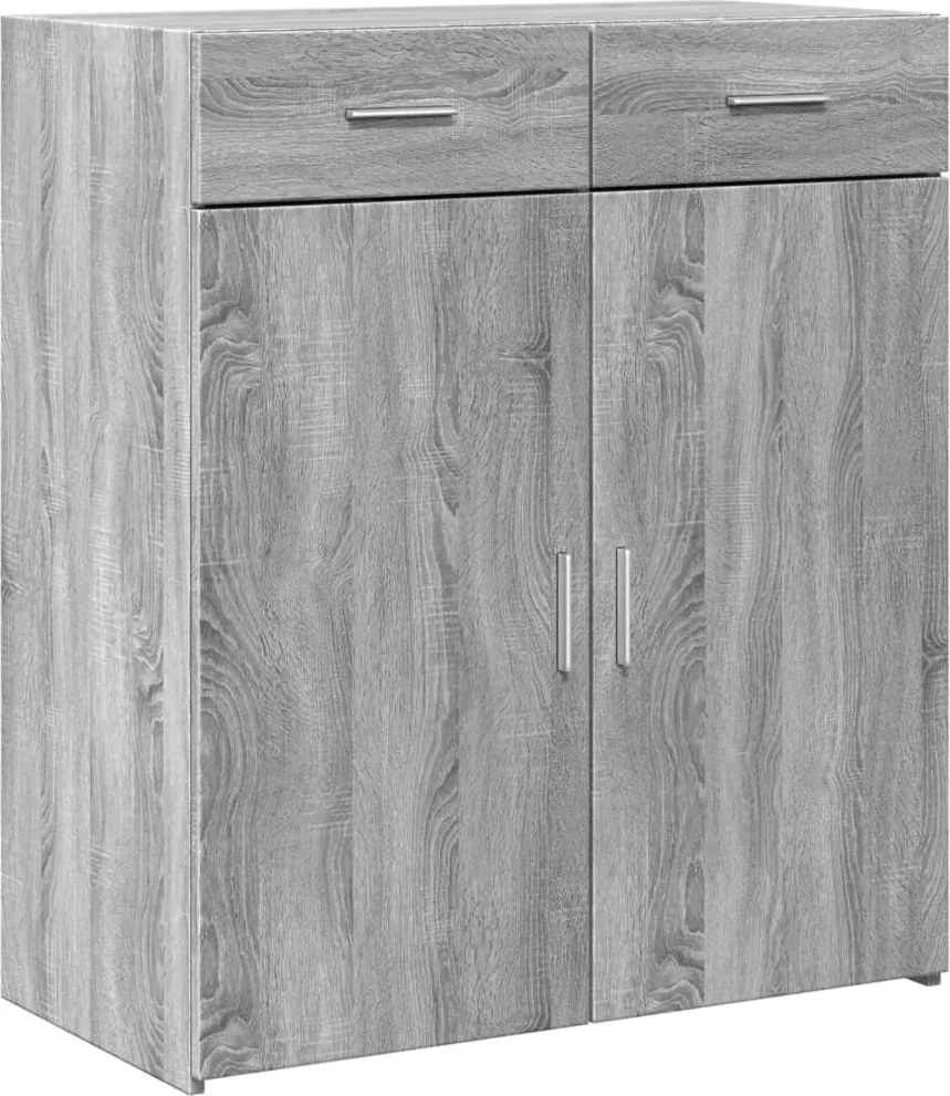 vidaXL szürke sonoma színű szerelt fa tálalószekrény 80 x 42,5 x 93 cm