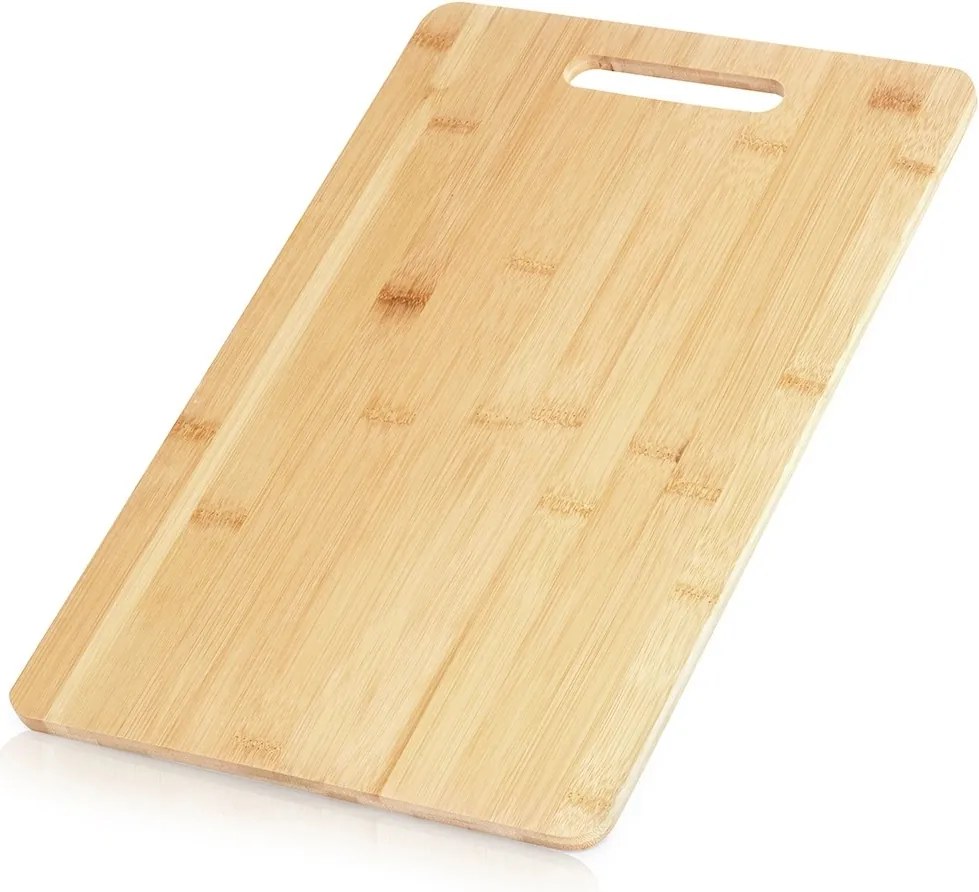 Nagy Bambusz Konyhai Vágódeszka Tálalás Fa 40x25,5 cm