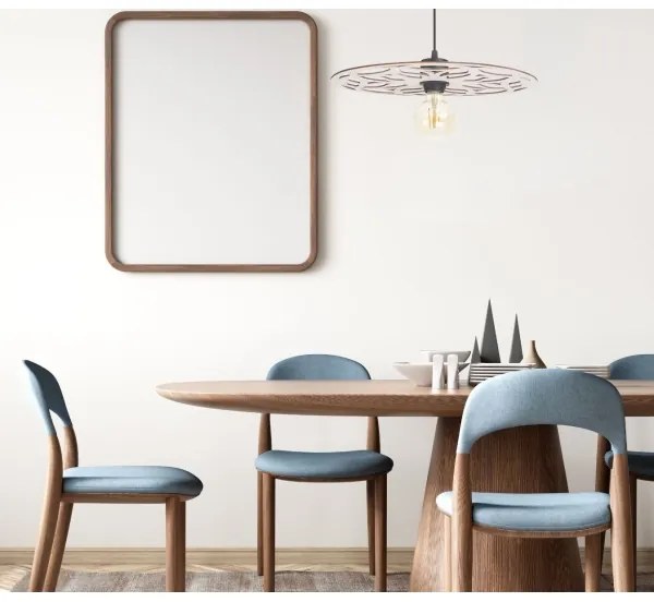 Csillár zsinóron FALCO 1xE27/60W/230V átm. 40 cm bézs