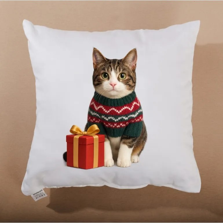 EMI Meow karácsonyi díszpárna 40x40 cm