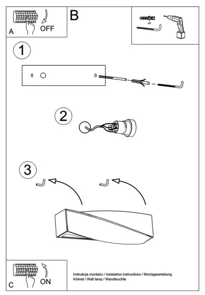 Fali lámpa SIGMA 1xE27/60W/230V fehér