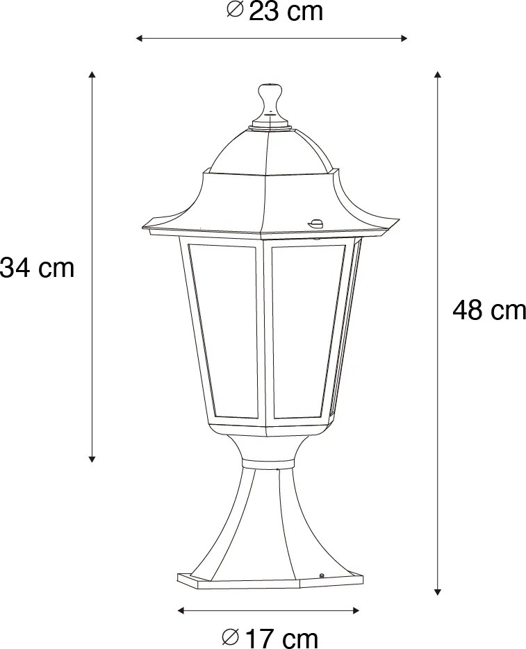 Klasszikus kültéri lámpás talp sötétzöld IP44 - New Orleans