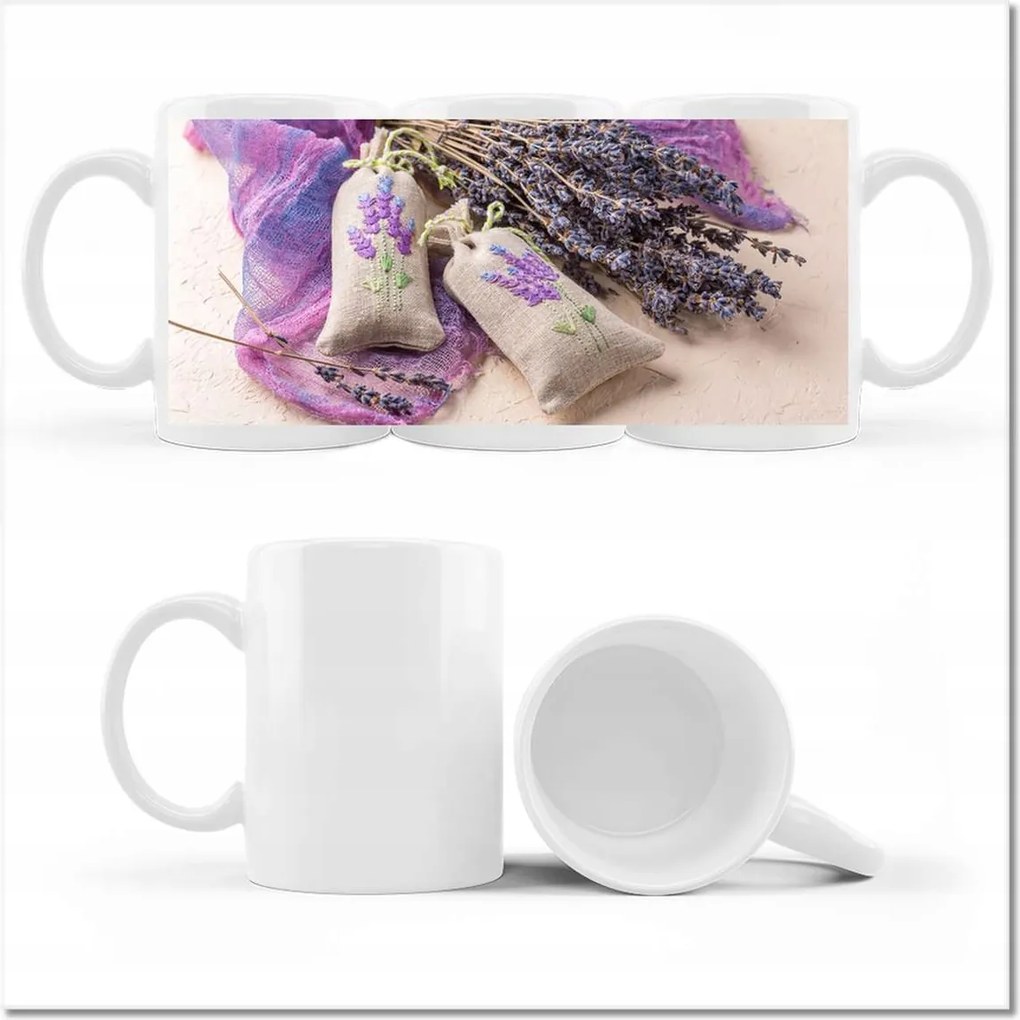 Levendula illatú fényképes bögre Levendula