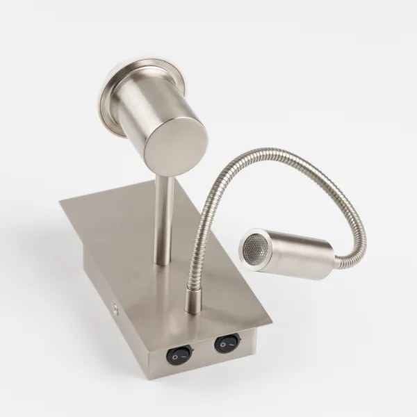 Brilagi - NUBILA LED flexibilis fali lámpa 1xE27/25W+LED/3W matt króm