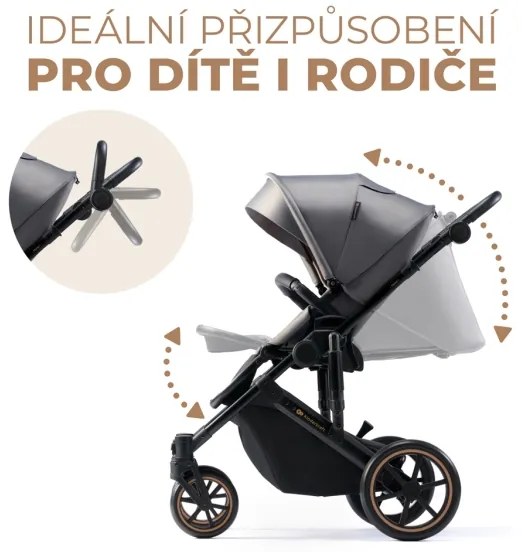 KINDERKRAFT - Kombinált babakocsi 2in1 PRIME 2 szürke