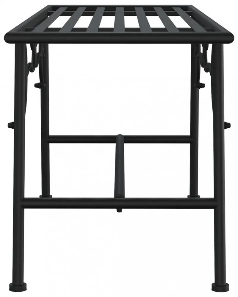 fekete acél fa körüli pad 110 cm