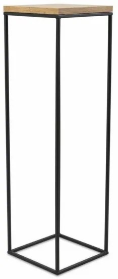 BASICLOFT virágtartó állvány 80x24 cm fekete/barna