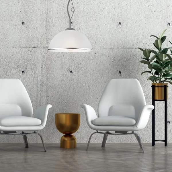 Csillár rúdon RETRO 1xE27/60W/230V ezüst