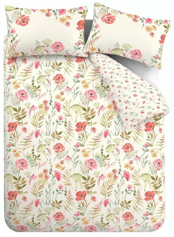 Krémszínű kétszemélyes-hosszabbított ágyneműhuzat 230x220 cm Ella Poppy – Catherine Lansfield