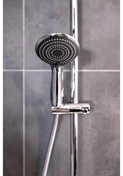 WENKO 23992100 - Zuhanyfej WATERSAVING SYSTEM 9,5x9,5 cm fényes króm/szürke