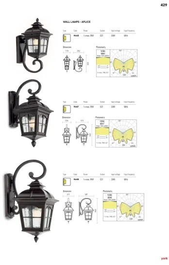 Redo 9648 - Kültéri fali lámpa YORK 1xE27/70W/230V IP44 barna