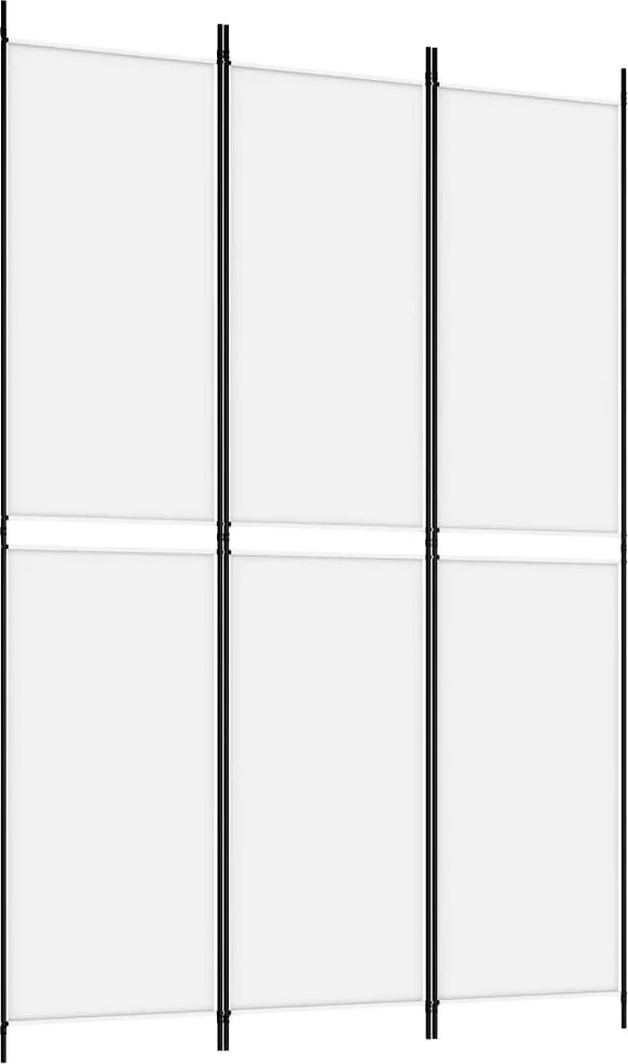 vidaXL fehér 3 paneles szövetparaván 150x220 cm