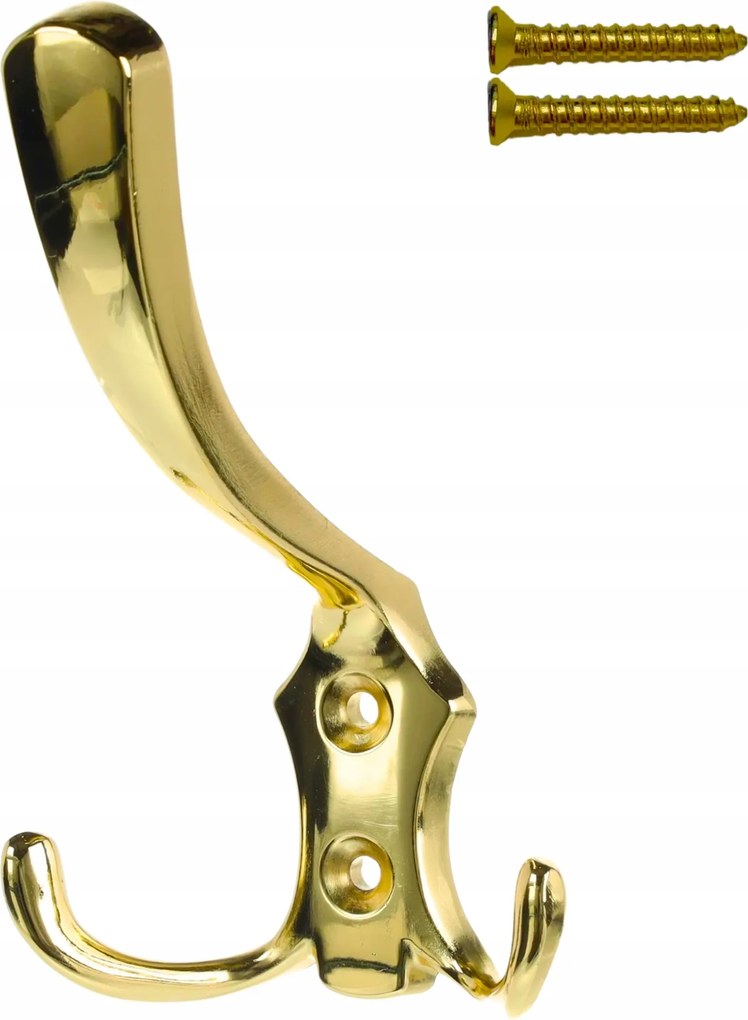 Fali akasztó fürdőszobába Arany akasztós 3 karos törölközőtartó