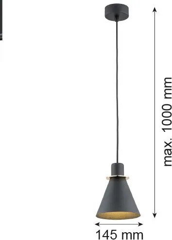 ARGON 4687 BEVERLY Egyágú Függesztett Lámpa Fém E27 IP20