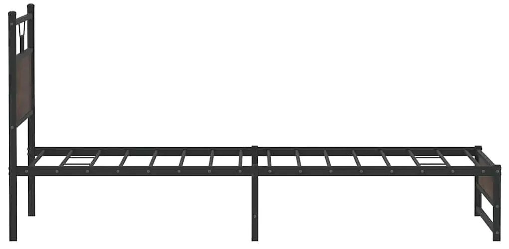 ágykeret matrac nélkül barna tölgy 107x203 cm műfa