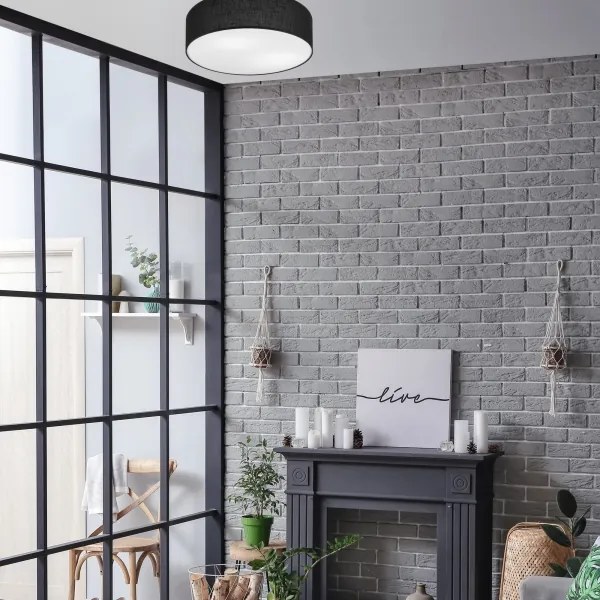 Mennyezeti lámpa SIRJA DOUBLE 4xE27/15W/230V átm. 45 cm fekete