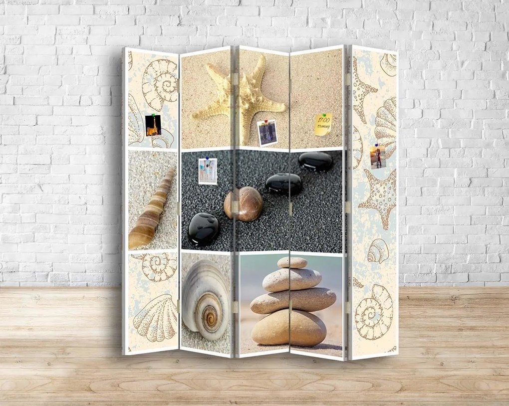Gario Paraván Tengeri szimbólumok Méret: 180 x 170 cm, Kivitelezés: Parafa paraván