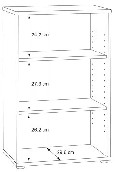 URAN könyvespolc artisan tölgy