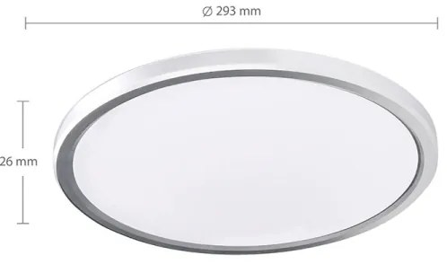 Solight WO826-LED Fürdőszobai mennyezeti lámpa ACATE 24W/230V 3000/4000/6000K átm. 29,3 cm IP54